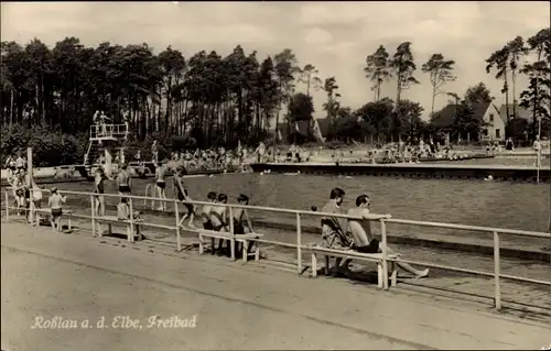 Ak Roßlau an der Elbe Anhalt, Freibad