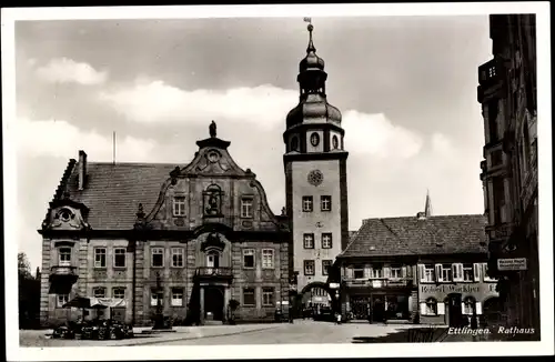 Ak Ettlingen in Baden, Rathaus