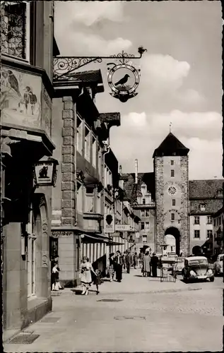 Ak Villingen im Schwarzwald, Oberes Tor mit Raben