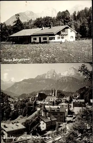 Ak Berchtesgaden in Oberbayern, Watzmann, Haus Bergschau