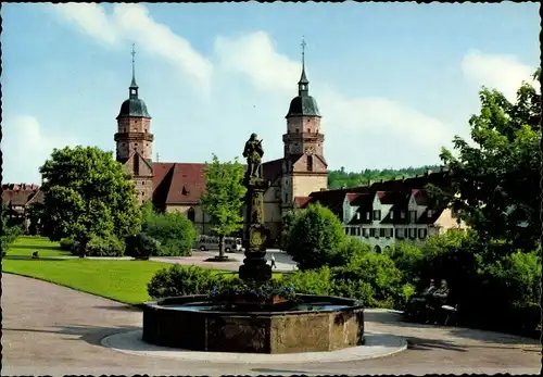 Ak Freudenstadt im Schwarzwald, evang. Stadtkirche und Marktbrunnen