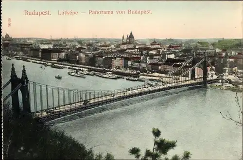 Ak Budapest Ungarn, Panorama