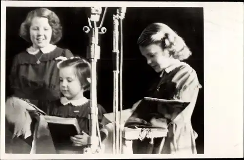 Ak Prinzessinnen Beatrix, Margriet und Irene, Niederländisches Königshaus, Soestdijk 1949