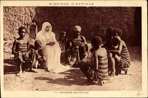 Ak Missions d'Afrique, Catechisme aux Vieilles