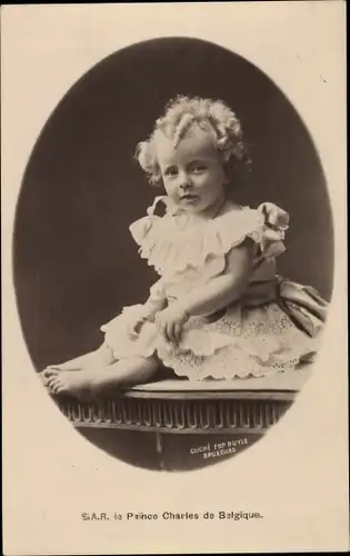 Ak Prinz Karl von Belgien, Portrait