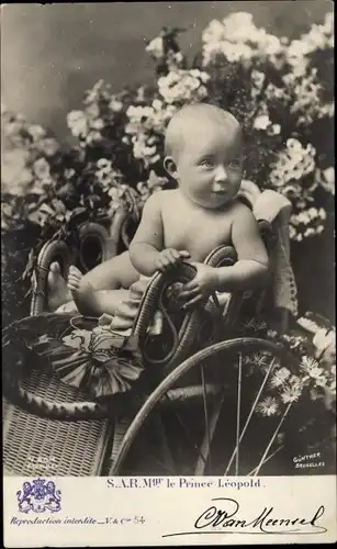 Ak König Leopold III. von Belgien, Portrait als Kind