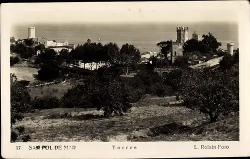 Ak Sant Pol de Mar Katalonien, Torres