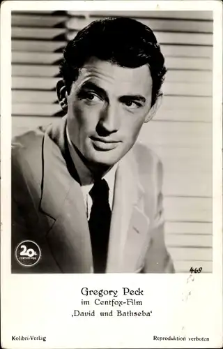 Ak Schauspieler Gregory Peck, Portrait, David und Bathseba