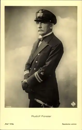 Ak Schauspieler Rudolf Forster, Portrait in Uniform