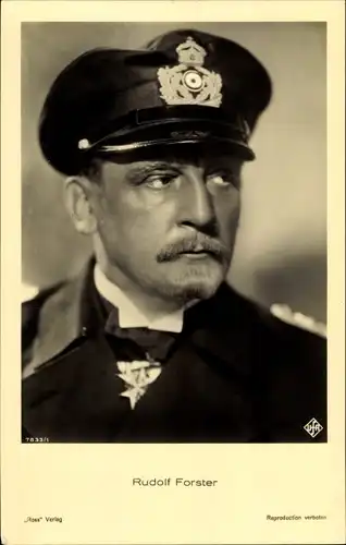 Ak Schauspieler Rudolf Forster, Portrait in Uniform