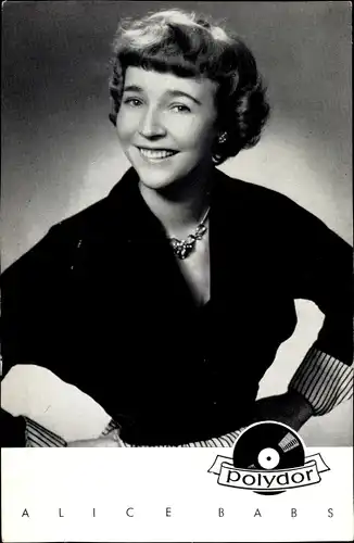 Ak Sängerin Alice Babs, Polydor-Schallplatten