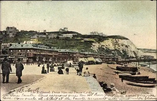 Ak Dover Kent England, The Esplanade, Dover Castle