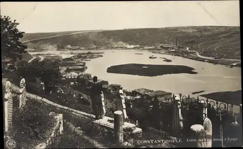 Ak Konstantinopel Istanbul Türkei, Entree des Eaux douces d 'Europe