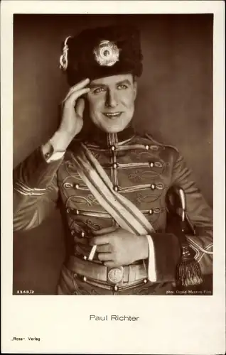 Ak Schauspieler Paul Richter, Uniform, Ross 3348/2