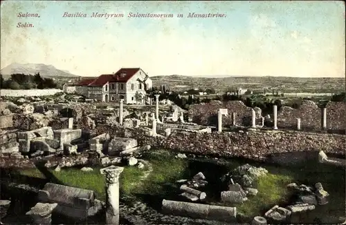 Ak Solin Salona Kroatien, Basilica Martyrum Salonitanorum in Manastirine