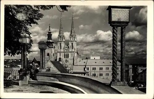 Ak Zagreb Kroatien, Kathedrale