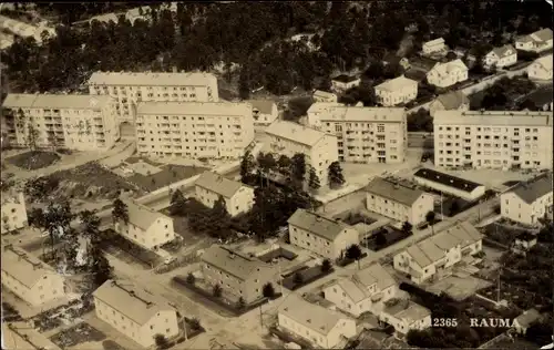 Ak Rauma Finnland, Luftbild vom Ort, Häuser