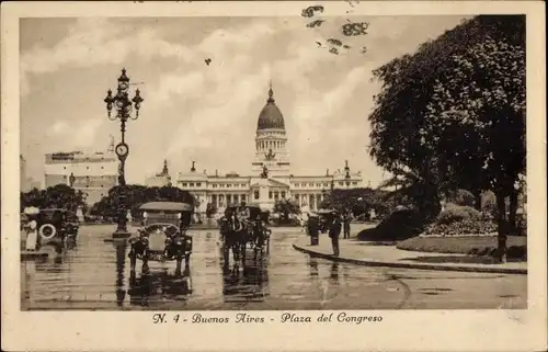 Ak Buenos Aires Argentinien, Plaza del Congreso