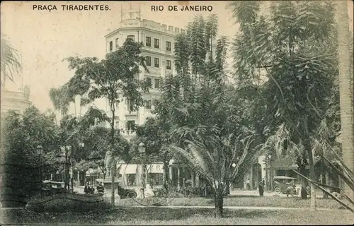 Ak Rio de Janeiro Brasilien, Praca Tiradentes