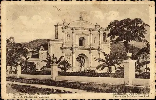 Ak Guatemala, Ruines de l'Église St. Sébastien