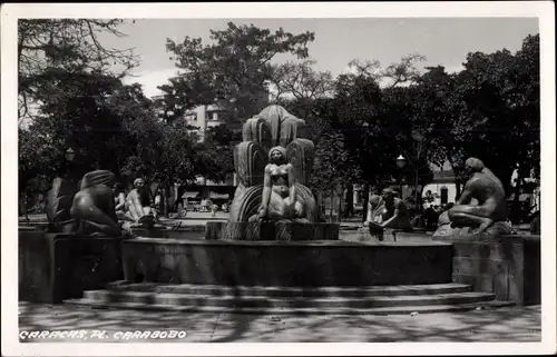 Ak Caracas Venezuela, Blick auf den Brunnen