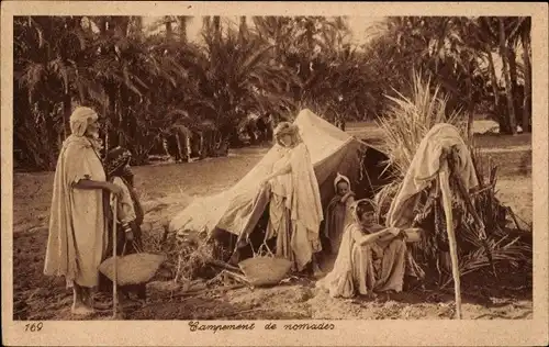 Ak Maghreb, Campement de nomades, Nomadenlager, Lehnert & Landrock 169