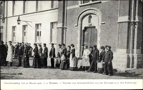 Ak Hamme Ostflandern, Inondations de Mars 1906, Overstroomingen, Klooster