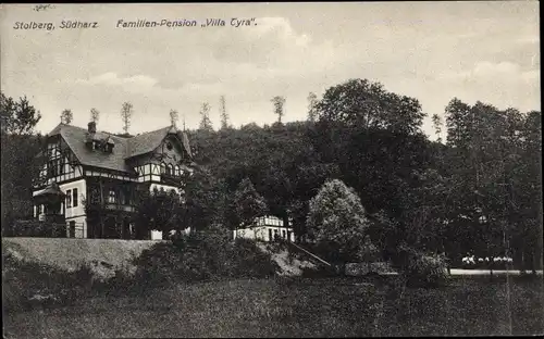 Ak Stolberg im Harz, Familien Pension Villa Tyra