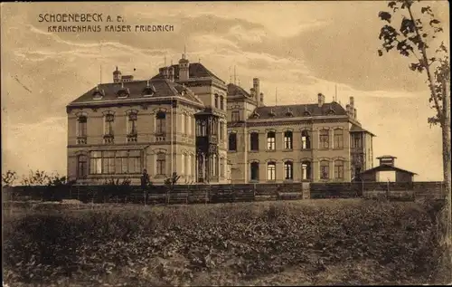 Ak Schönebeck an der Elbe, Krankenhaus Kaiser Friedrich