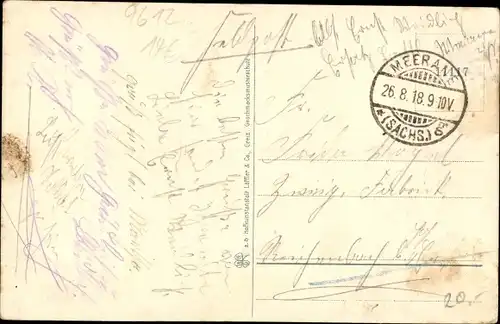 Ak Meerane in Sachsen, Poststraße, Meeraner Tageblatt