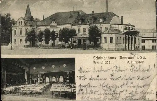 Ak Meerane in Sachsen, Schützenhaus, Saal
