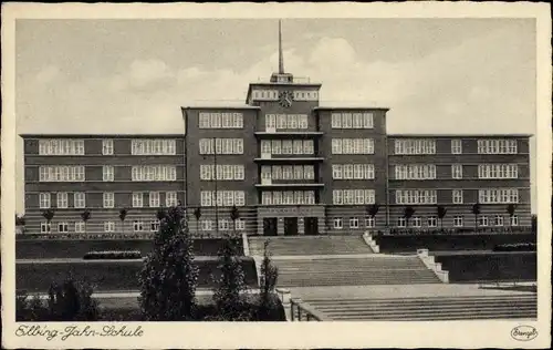 Ak Elbląg Elbing Westpreußen, Blick auf die Jahn Schule