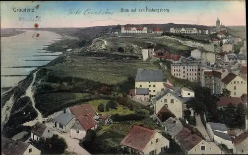 Ak Grudziądz Graudenz Westpreußen, Blick auf den Festungsberg