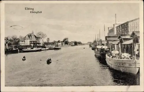Ak Elbląg Elbing Westpreußen, Elbingfluss