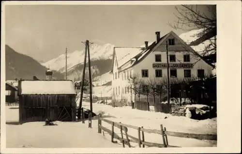 Foto Ak Sankt Anton am Arlberg Tirol, Gasthaus Goldkreuz