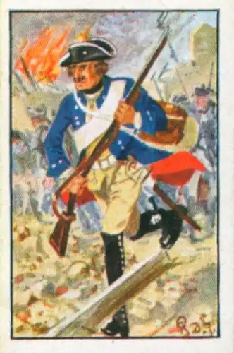 Sammelbild Deutsche Uniformen, Zeitalter Friedrichs des Großen, Serie 7 Bild 41 Inf. Rgt. Nr. 28