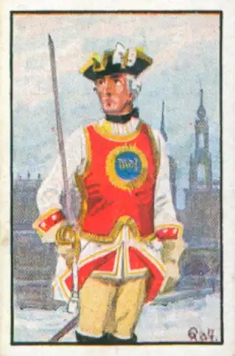 Sammelbild Deutsche Uniformen, Zeitalter Friedrichs des Großen, Serie 24 Bild 139 Garde du Corps