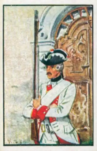 Sammelbild Deutsche Uniformen, Zeitalter Friedrichs des Großen, Serie 36 Bild 213 Inf. Rgt.