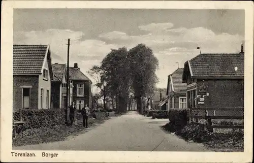 Ak Borger Drenthe Niederlande, Torenlaan