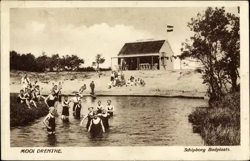 Ak Mooi Drenthe Niederlande, Schipborg Badplaats