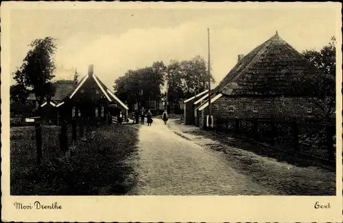 Ak Eext Drenthe Niederlande, Straßenpartie, Wohnhäuser