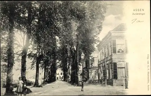 Ak Assen Drenthe Niederlande, Zuidersingel