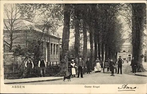 Ak Assen Drenthe Niederlande, Oostersingel