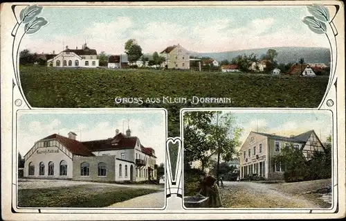 Ak Kleindorfhain Dorfhain im Osterzgebirge, Gasthof, Ortsansichten