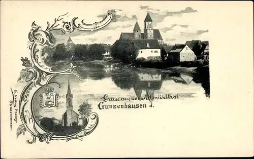 Ak Gunzenhausen im Fränkischen Seenland, Kirche, Stadtansicht, Altmühltal