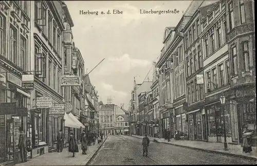 Ak Hamburg Harburg, Lüneburgerstraße, Geschäfte