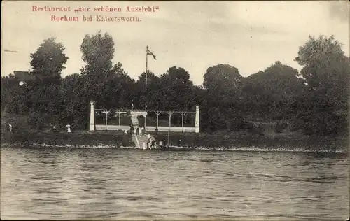 Ak Bockum Wittlaer Düsseldorf am Rhein, Restaurant zur schönen Aussicht