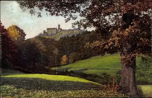 Ak Photochromie Nenke und Ostermaier 131 2556, Eisenach, die Wartburg im Herbst