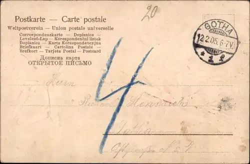 Präge Litho Rosa Rosenblüten