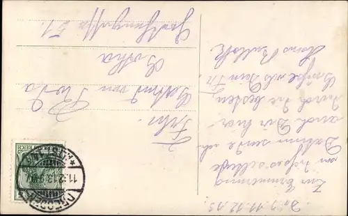 Ak Besonderes Datum, 11.12.13, 11. Dezember 1913, Kalenderblatt, Frau
